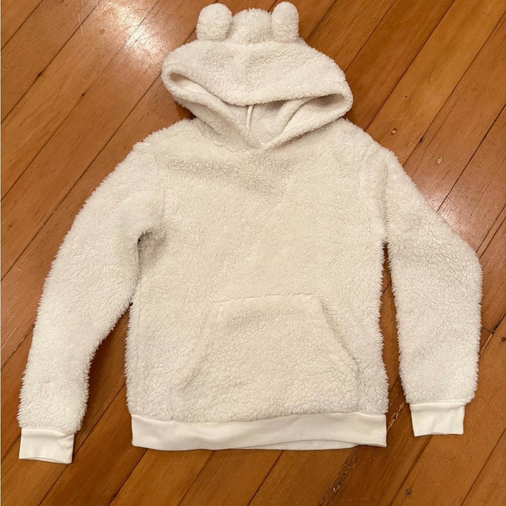 Kids Wondershop Cozy White Fleece Hoodie with Bear Ears